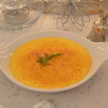 crème brûlée au saumon fumé