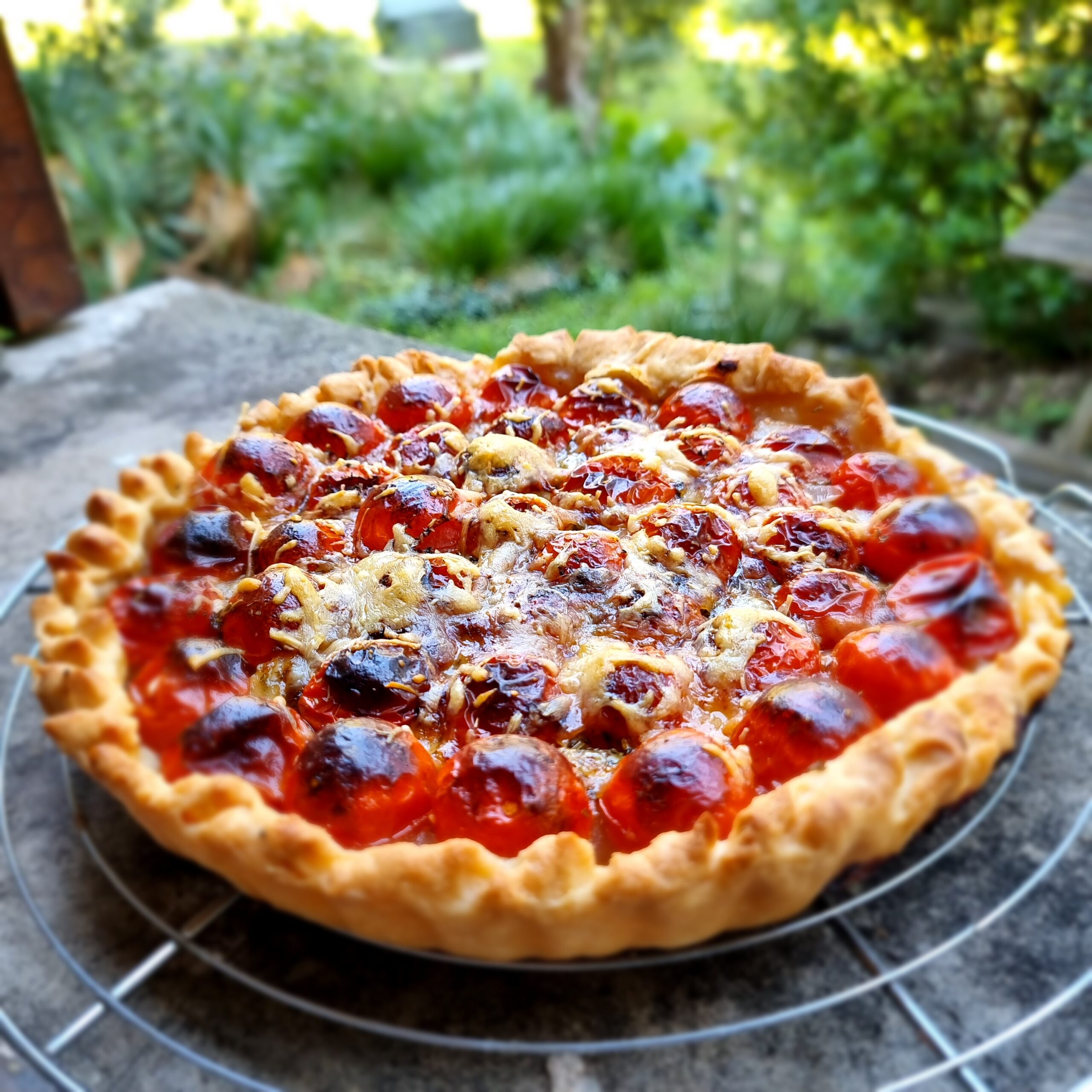 Tarte aux tomates cerise